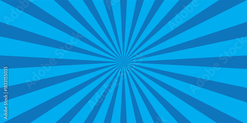 Vector sunburst pattern blue and sky design. Vintage sunrays illustration swirl grunge backdrop line. sun beam vector banner design and comic burst gradient concept pattern.