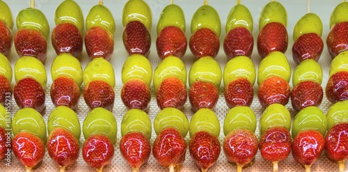 Photography Asia, China, Shanghai, Zhujiajiao, 09 November 2025, jelly beans in a row