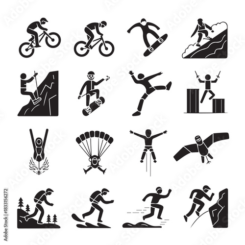 Collection of sports silhouettes