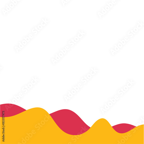 Modern bottom page divider shape. Vector illustration