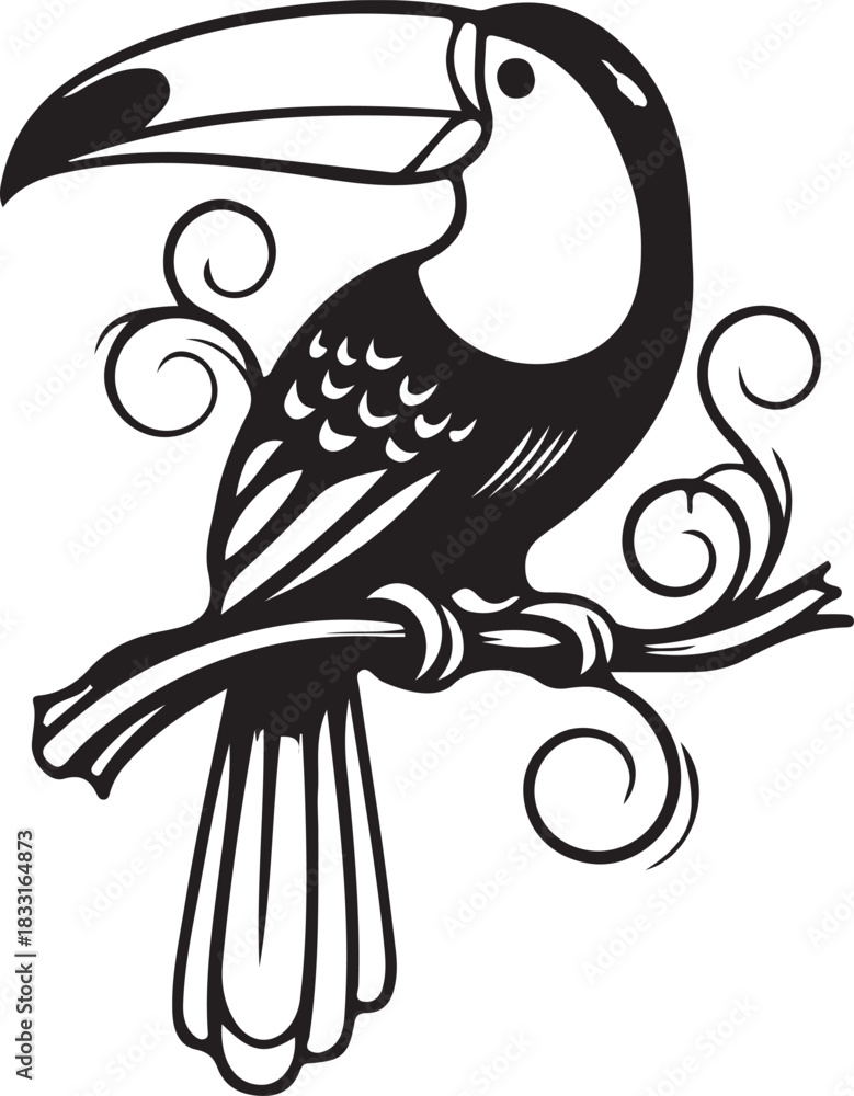 Fototapeta premium bird on a branch