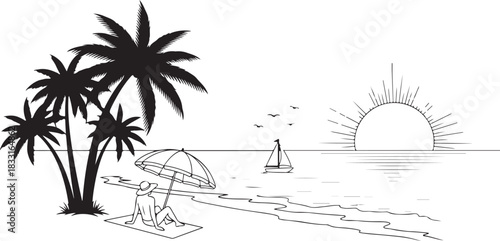 man walking on the beach