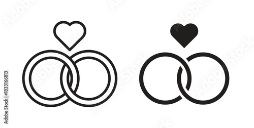 Ring icon in doodle and stroke style.