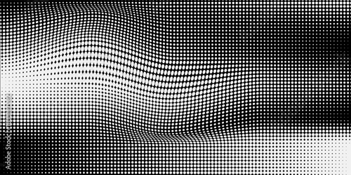 Radial halftone dots. Spotted and dotted stains gradient background. Concentric comic texture with fading effect. Black and white rough gritty wallpaper. Grunge monochrome geometric backdrop
