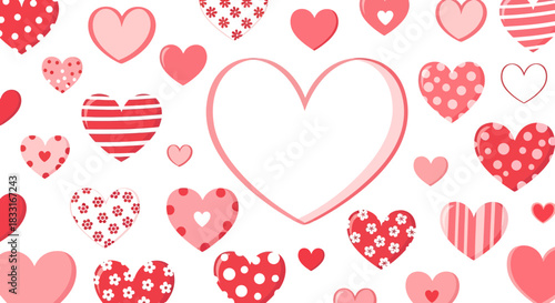 Delightful hearts pattern background for expressing affection and romantic sentiment