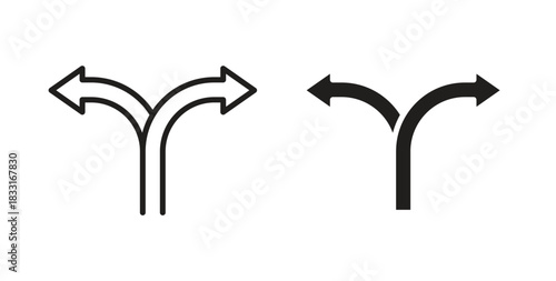 Split icon in doodle and stroke style.