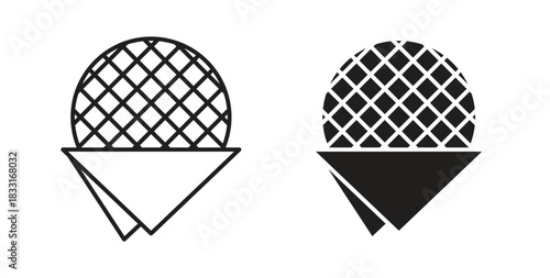 Stroopwafel icon in doodle and stroke style.