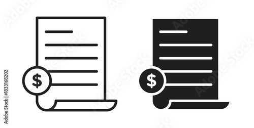 Tax icon in doodle and stroke style.