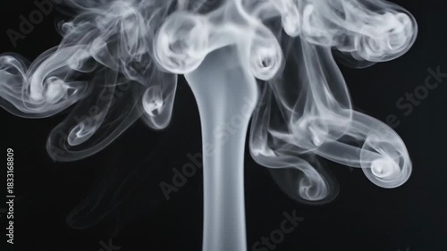 Wallpaper Mural Ethereal Smoke Patterns - A Dance of Light and Shadow. Torontodigital.ca