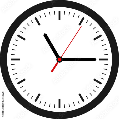 Classic analog clock face with hour and minute hands