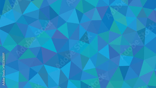 Abstract Geometric Background with Blue and Turquoise Polygonal Shapes