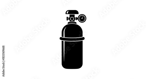 Oxygen Tank Illustration Medical and Industrial Gas Cylinder.