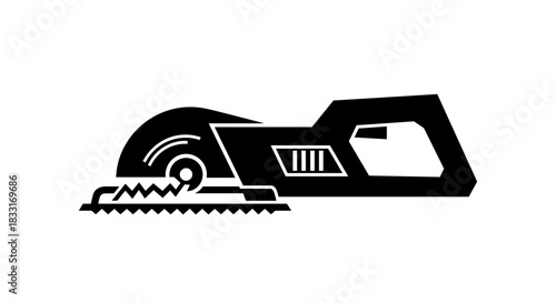 Circular Saw Icon A Symbol of Woodworking and Construction.