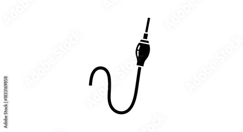 Black and White Illustration of a Turkey Baster.