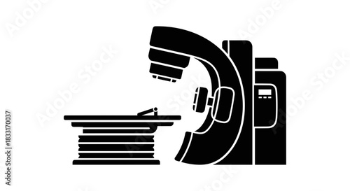 Radiation Therapy Machine A Medical Treatment Illustration.