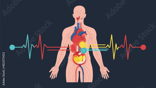 Vector Illustration of a diverse group of professionals collaborating in a contemporary office environment with multiple workstations, plants, and creative workspace design.