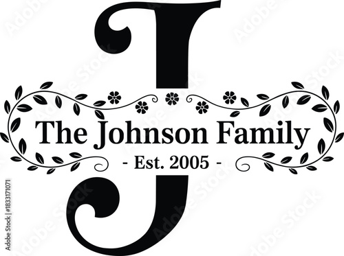 Vintage Family Name Monogram Logos Set | Elegant Crest & Badge Emblem Collection