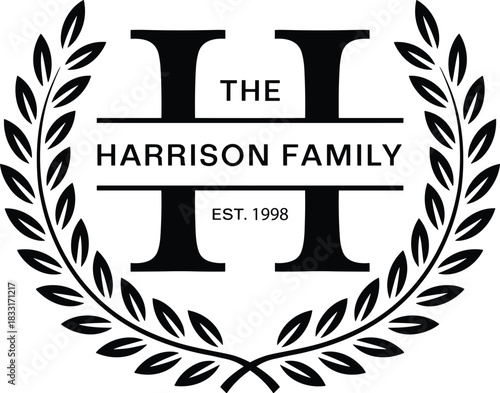 Vintage Family Name Monogram Logos Set | Elegant Crest & Badge Emblem Collection