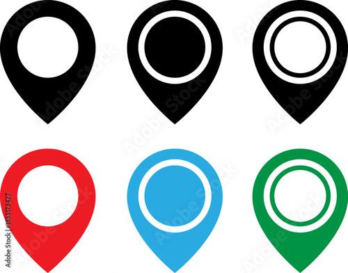 Free Download Collection of diverse location pin icons in various colors - GFXLoad