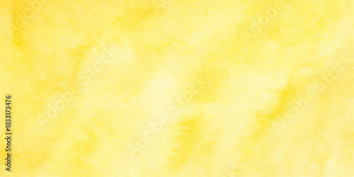 Abstract yellow watercolor background with a stained, vintage parchment paper texture design