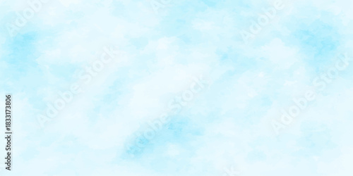 Beautiful fluffy white clouds in a bright blue summer sky background