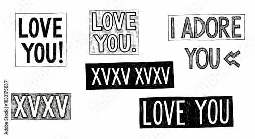 Share handwritten love notes and romantic expressions with these unique designs for Valentine's Day