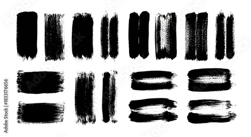 Bold black brush strokes create a modern abstract background perfect for artistic design projects now