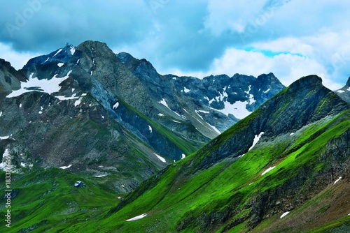 Wallpaper Mural Austrian Alps - view of the Stuttgarter Hut and Krabachjoch mountain near Lech in the Lechtal Alps Torontodigital.ca