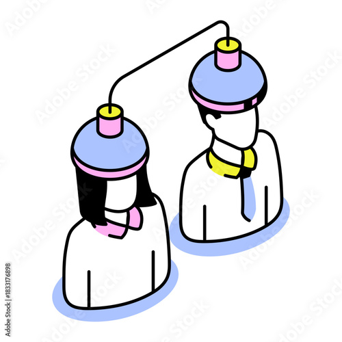 An isometric style icon representing knowledge sharing