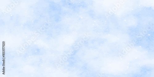 Beautiful blue sky with fluffy white clouds creating a bright, clear summer day atmosphere