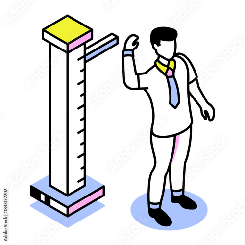 An isometric style icon depicting personal growth