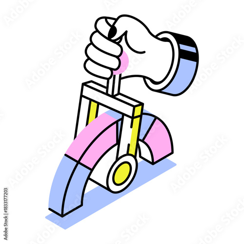 An isometric style icon representing risk management