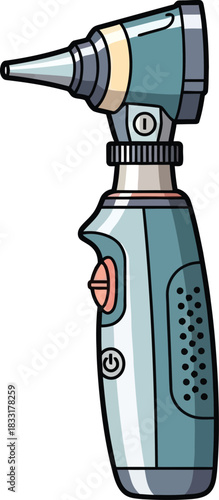 Otoscope medical device vector illustration isolated on transparent background