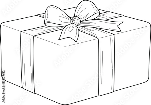 A charming gift box illustration with a ribbon bow evokes joyful celebration.