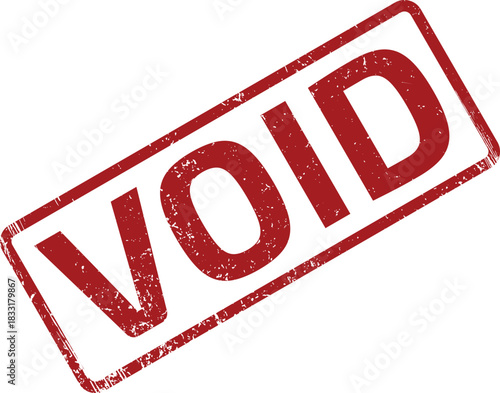 Distressed Red Ink VOID Stamp with White Background Resource and Icon