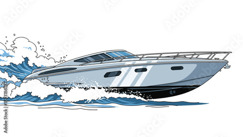 Experience the thrill of a luxury yacht cruising through crystal blue waters, perfect for travel ads and high-end lifestyle campaigns