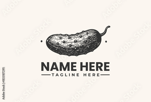 Pickle logo vector illustration for food brand design, vectordesember4