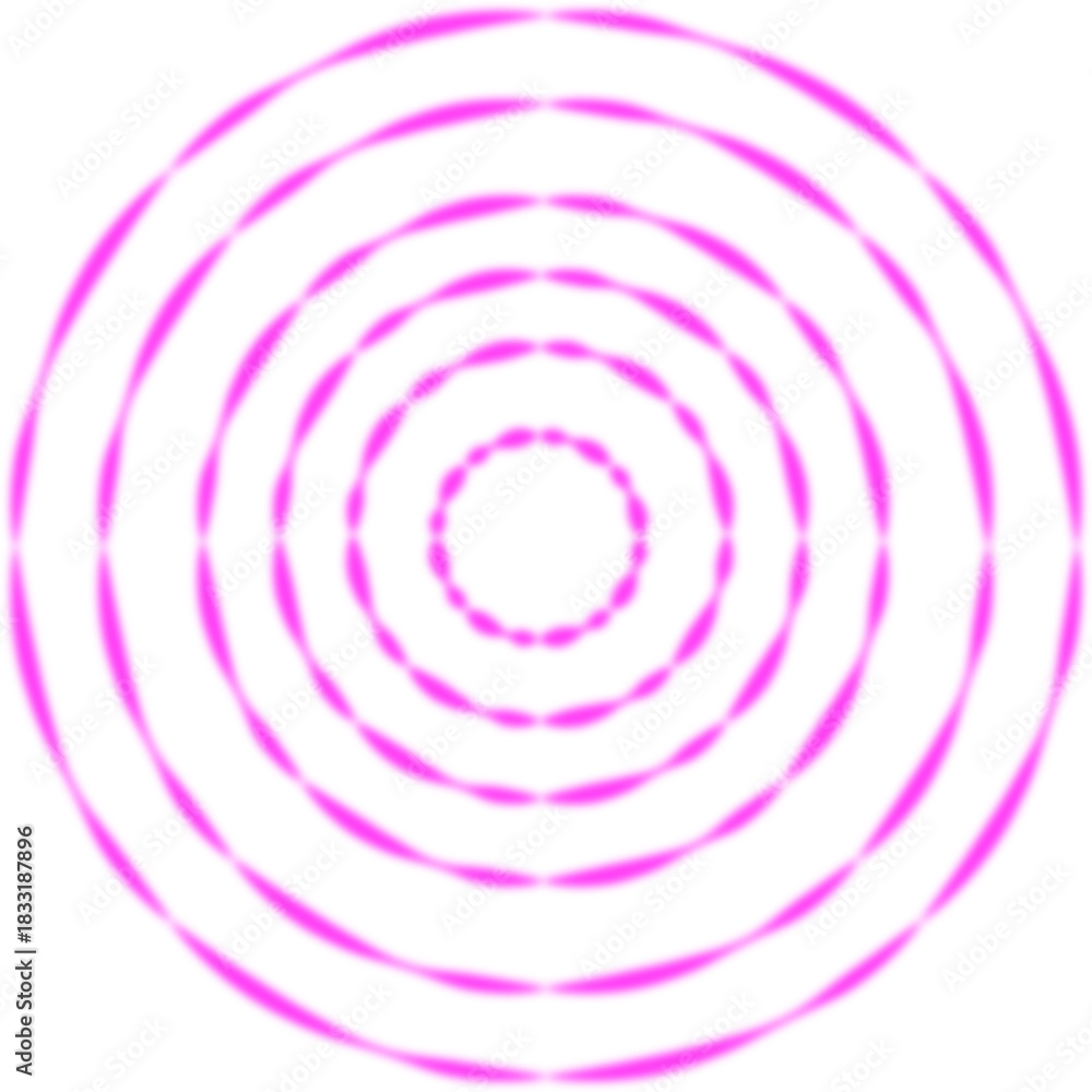 Naklejka premium Radiant Neon Concentric Circle Pattern