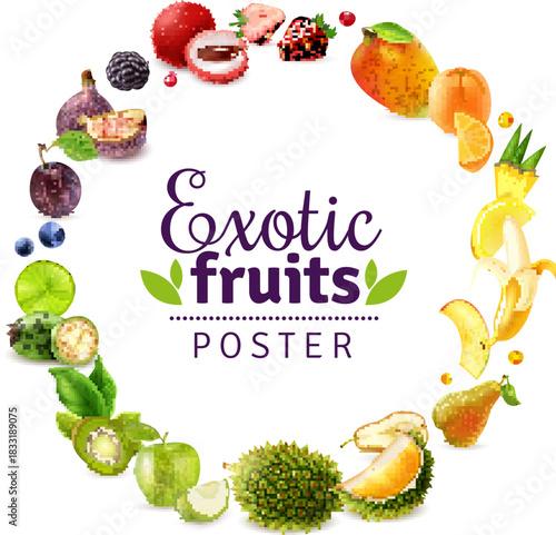 Fruit circle vector