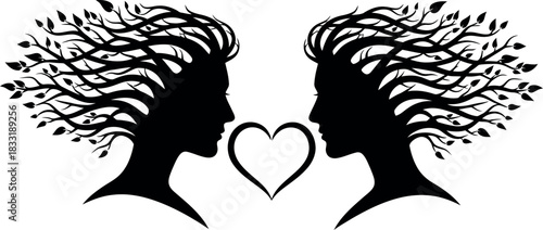 Abstract geometric composition with vibrant color accents