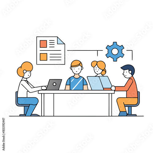 A dedicated development team collaborates on a fast-moving project, sharing ideas, refining code, and coordinating tasks to build smart, efficient solutions together.
