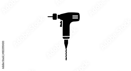 Drill Icon Precision Tool for Construction and DIY Projects.