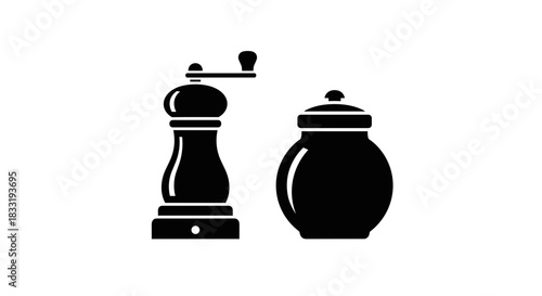 Elegant Salt and Pepper Shakers Culinary Essentials in Minimalist Design.