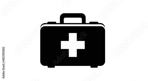 First Aid Kit Icon Medical Emergency and Healthcare Symbol.