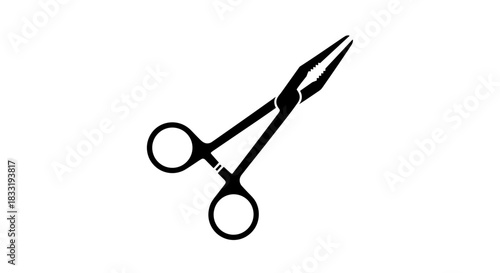 Forceps Illustration Surgical Tool for Precise Procedures.