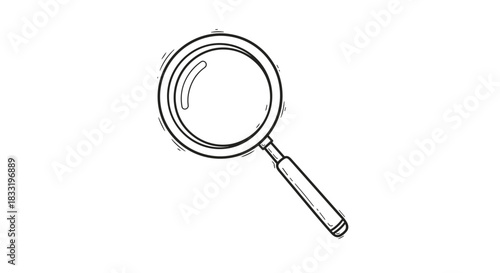 Magnifying Glass Illustration A Detailed Search and Exploration Tool.