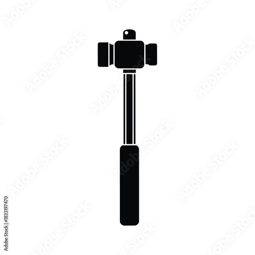 Black sledgehammer silhouette on white background tool
