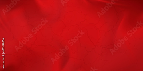 Abstract red gradient background, light and shadow on the backdrop with dimensions, hot tone wall with intense color, horizontal wallpaper.