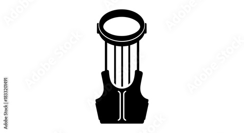 Silhouette of a Cervical Thoracic Orthosis for Spinal Support.