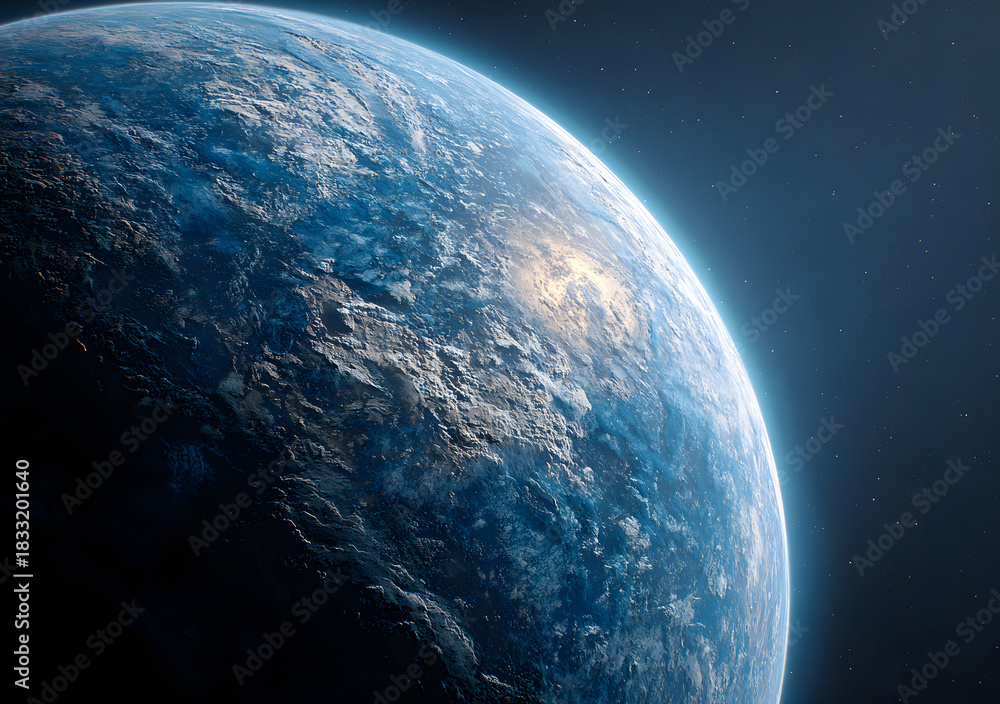 Obraz premium blue planet in space